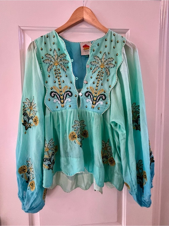 FARM Rio Tops - FARM Rio Embroidered Blouse - sz. S